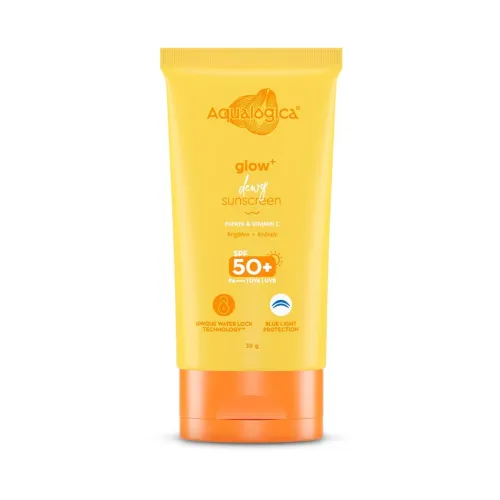 Image of Aqualogica Glow+ Dewy Sunscreen Gel SPF 50 PA+ (30g)