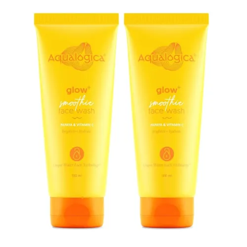 Image of Aqualogica Glow+ Smoothie Face Wash (100ml pack of 2)
