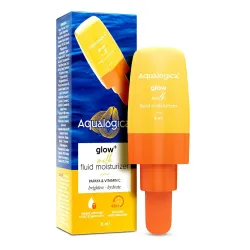 Aqualogica Glow+ Milk Fluid Moisturizer Lotion - 8ml | Lightweight Milk-Like Texture | Brightens Skin | 48Hr Deep Moistu