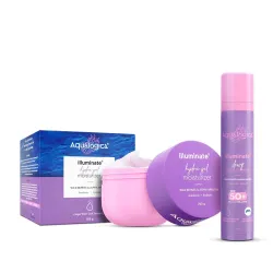 Aqualogica Illuminate+ Protect & Hydrate Kit|Illuminate+ Dewy Sunscreen Spf 50+ Pa++++ (50 G) + Illuminate+ Hydra Gel Mo