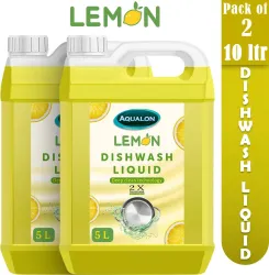 Aqualon LEMON Anti-Bacterial Disinfectant Dish Cleaning Gel, 10 Litre
