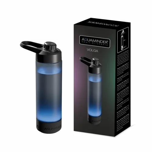 Image of Aquaminder Smart Water Bottle Glows & Beeps to Remind You to Drink More 770 ml Chug Cap Bottle For Adults and Kids Perfe