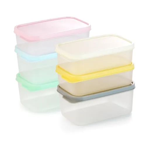 Image of Aquaware Plastic Storage Food Containers, Set of 12 (350ml * 6 & 250ml * 6)