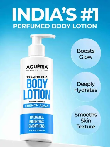 Image of Aqueria 10% AHA BHA Body Lotion With French Aqua Perfume - 875 ml