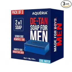 Aqueria De-Tan & Brightening 2-in-1 Bath Soap for Men 