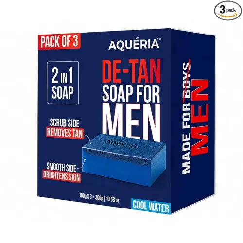 Image of Aqueria De-Tan & Brightening 2-in-1 Bath Soap for Men 