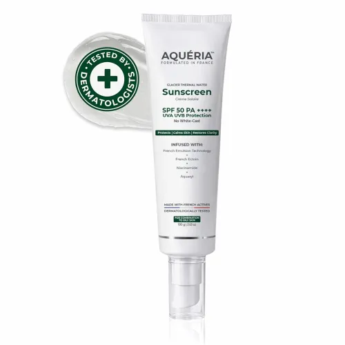 Image of Aqueria Oil Control Brightening Gel Multi-Active French Sunscreen SPF 50