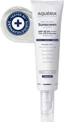 aqueria Sunscreen - SPF 50 PA++++ Brightening & Hydrating Multi Active French SPF | In-Vivo /In-Vitro Tested (100 g)