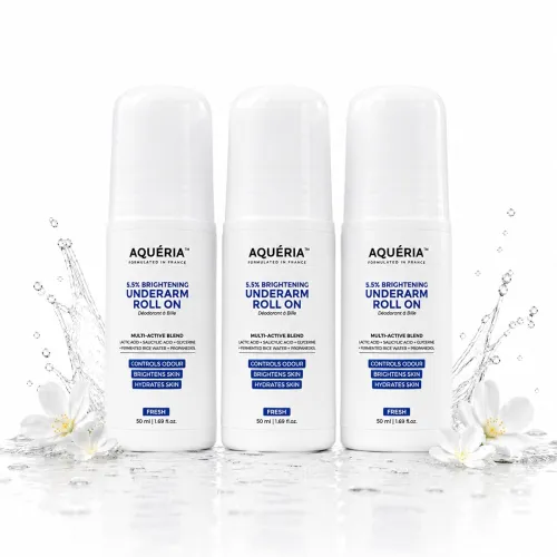Image of Aqueria Underarm Brightening Roll-On Pack of 3 150ml