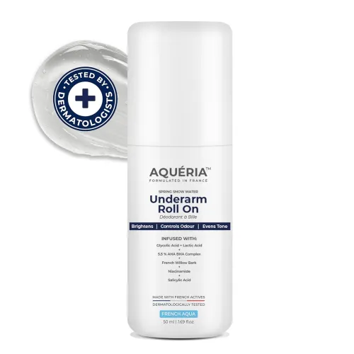 Image of Aqueria 5.5% AHA BHA French Underarm Brightening Roll On for Men & Women 50ml