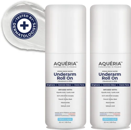 Image of aqueria Multi Active Underarm Roll On | 5.5% AHA BHA, Niacinamide - Aqua Fragrance Deodorant Roll-on - For Men & Women