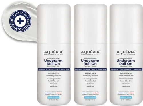 Image of Aqueria Multi Active Underarm Roll On | 5.5% AHA BHA, Niacinamide - Aqua Fragrance Deodorant Roll-on - For Men & Women