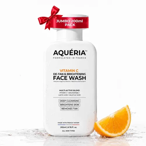 Image of Aqueria 200ml Vitamin C De-Tan Brightening Face Wash