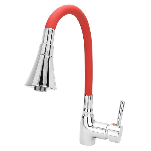 Image of Aquieen SS 304 Table Mounted Kitchen Sink Mixer with Connecting Hoses 