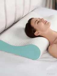 araami Memory Foam Sleeping Pillow Pack of 1 Solid (sky)