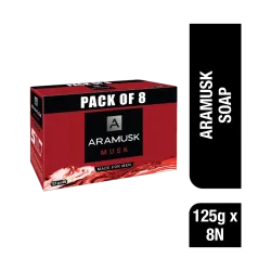 ARAMUSK Soap For Men With Classic Musk Fragrance (8 x 125 g)
