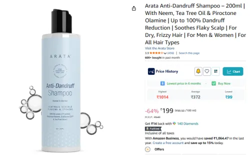 Image of Arata Anti-Dandruff Shampoo – 200ml 