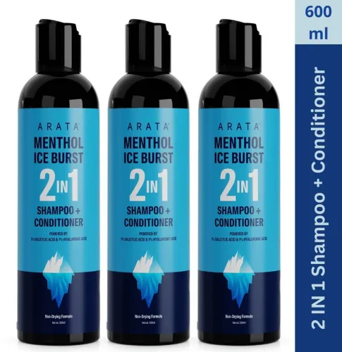 Image of ARATA Menthol Ice Burst 2-in-1 Shampoo + Conditioner (600 ml)