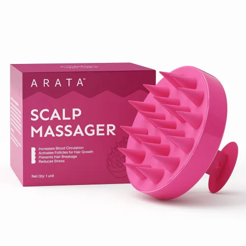 Image of Arata Scalp Massager with Medical-Grade Silicone Bristles