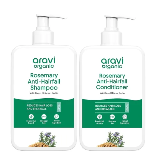 Image of Aravi Organic Rosemary Anti Hairfall & Hair Growth Shampoo & Conditioner Combo