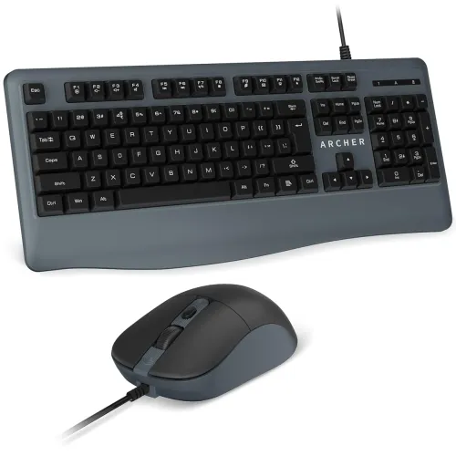 Image of Archer Tech Lab ACE-K200 Wired Keyboard and Mouse Combo 104 Keys, 1200 DPI Mouse, 125Hz Polling Rate,3-Button Design, 3 