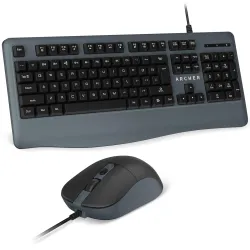 Archer Tech Lab ACE-K200 Wired Keyboard and Mouse Combo 104 Keys, 1200 DPI Mouse, 125Hz Polling Rate,3-Button Design, 3 