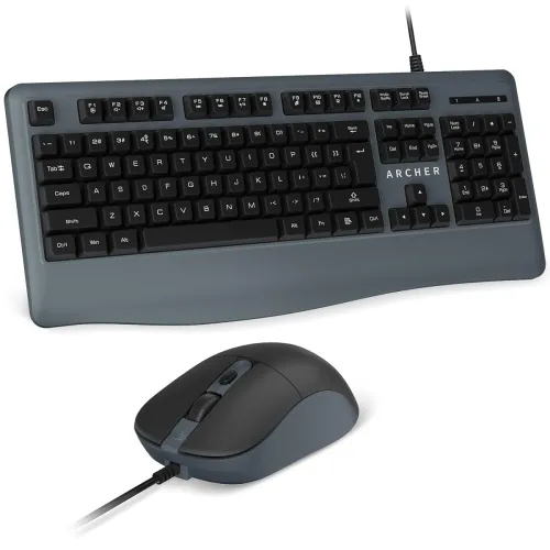 Image of Archer Tech Lab ACE-K200 Wired Keyboard and Mouse Combo 104 Keys, 1200 DPI Mouse
