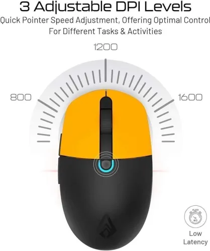 Image of Archer Tech Lab Archer Tech Lab Precision 300 Wireless Mouse, Dual Mode Bluetooth /2.4GHz USB Nano Dongle Wireless Ambid