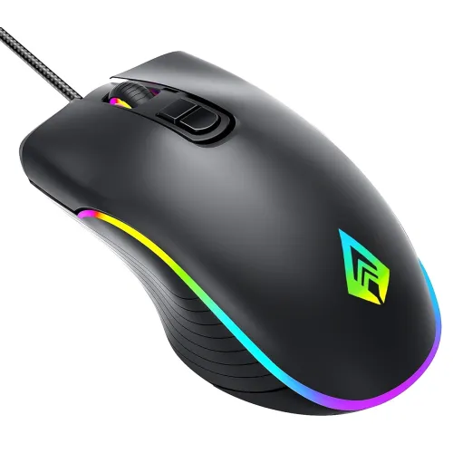 Image of archer Tech lab Recurve 200 Wired Gaming Mouse (Black)