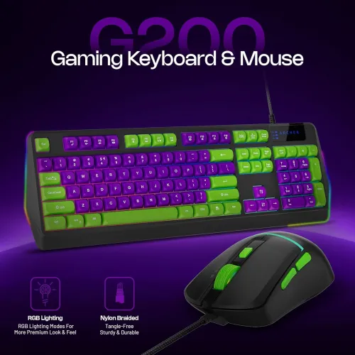 Image of Archer Tech Lab G200 Wired RGB Gaming Keyboard