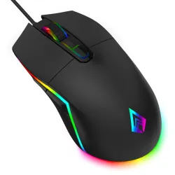 Archer Tech Lab Wired Gaming Mouse, 8000 DPI Adjustable Gaming Sensor, 7 Programmable Buttons, HUYU Switches, 6 Modes RG