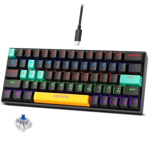 Image of Archer Tech Lab Wired Mechanical Gaming Keyboard 