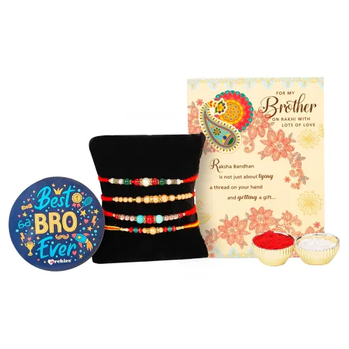 Image of Archies Rakhi for Brother | Religious Designer Rakhi for Brother and bhabhi ET02