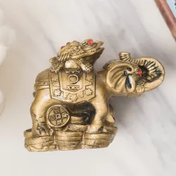 ARCHIES CURATIVE Vastu 2 Red Running Horses Resin Statue