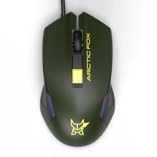 Image of Arctic Fox Wired USB Gaming Mouse with Breathing Lights and DPI Upto 3600 (Forest Olive)