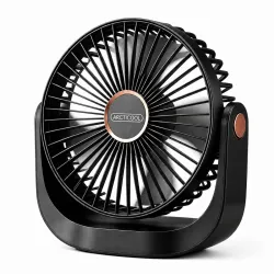 ARCTICOOL Rechargeable Fan for Home, 5-Speed Portable 4.5 Inch Rechargeable Fan with 360° Adjustable Head, 1200mAh Battery Operated Table Fan with LED Night Light, Small Fan for Kitchen Offi...