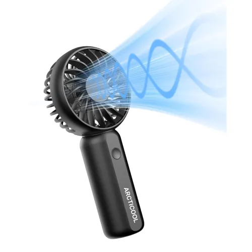 Image of ARCTICOOL Portable Rechargeable Mini Fan – Deep Black