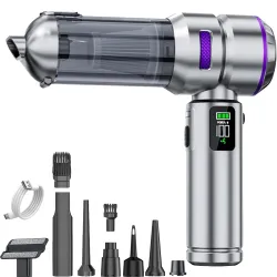 ARCTICOOL Vacuum Cleaner for Car Use, 18000Pa Powerful Suction Car Vacuum Cleaner, Cordless Portable Vacuum Cleaner with 6000mAh Battery, Lightweight Handheld Vacuum Cleaners for Car Use, Ho...