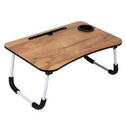 Ardith Foldable Wooden Laptop Desk (Brown)