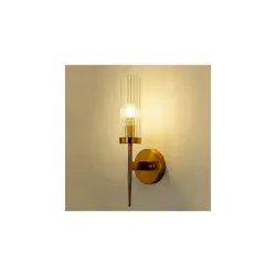 Areezo Gold Clear Glass Wall Light, Pack of 1