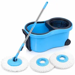 ARICO 360° Spin Mop Bucket Set with 2 Refills