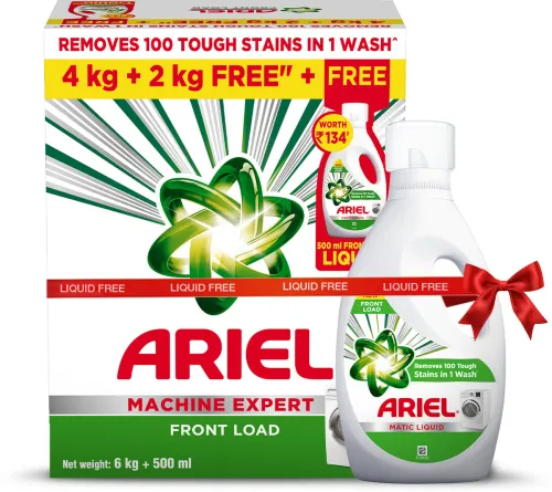 Image of Ariel Matic Front Load 6kg+500ml Liquid Detergent Powder