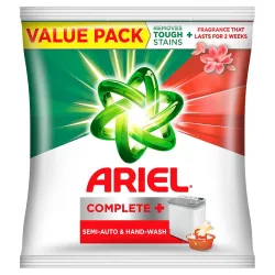 Ariel Complete Detergent Powder - 4kg | Removes 100 Tough Stains in 1 wash | Fragrance that lasts for 2 weeks | For Semi