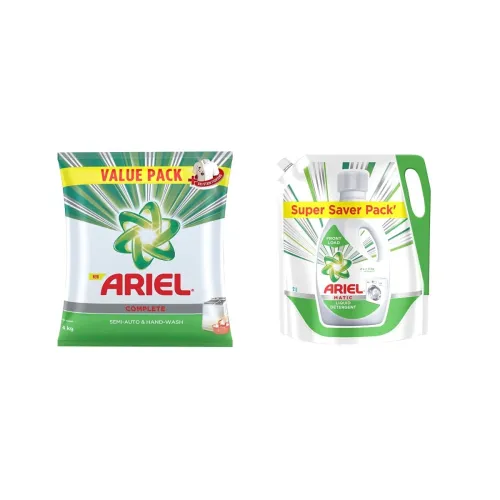 Image of Ariel Complete Detergent Washing Powder- 4Kg + Liquid Detergent Front Load Refill Pouch 2 Litre