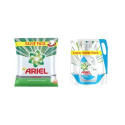 Ariel Complete Detergent Washing Powder- 4Kg + Liquid Detergent Top Load 2 Litre