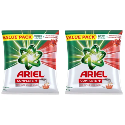 Image of Ariel Complete + Detergent Washing Powder- 4Kg (Pack of 2)