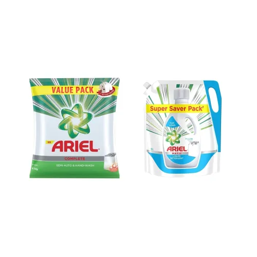 Image of Ariel Detergent Bundle: 4kg Powder + 2L Top Load Liquid