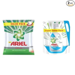 Ariel Detergent Combo – 4kg Powder + 2L Liquid Refill