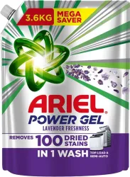 Ariel Lavender Power Gel Top Load Removes tough Stains Lavender Liquid Detergent (3.6 kg)