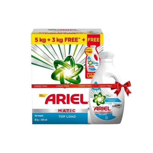 Image of Ariel Matic Top Load Detergent – 5kg + 3kg + 500ml Free Liquid